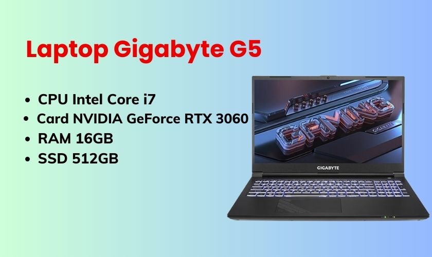 Laptop Gigabyte G5 GE-51VN263SH cho sinh viên truyền thông đa phương tiện